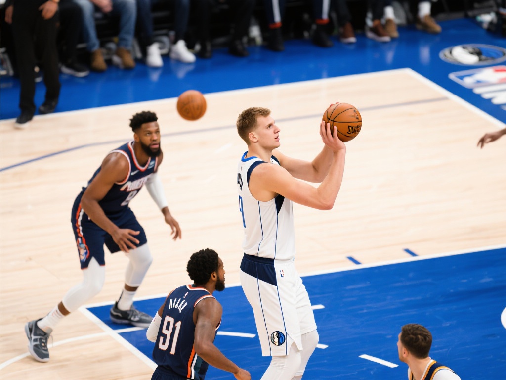 波尔津吉斯:首轮表现未达最佳,球队潜力仍巨大 让我们回顾一个关键场景:在首轮第二场比赛